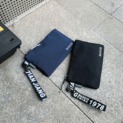 男士手包大容量手拿包韩版帆布包休闲钱包，手腕包手机(包手机，)包女牛津布潮