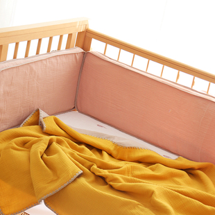 拼接婴儿床围纯棉床围围栏，防撞围挡布可拆洗软包新生儿宝宝床围