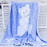 0一3月婴儿浴巾纯棉，宝宝正方形新生儿童，毛巾被加大盖毯超柔吸水洗