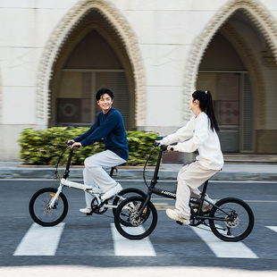 小米米家喜摩折叠自行车F20超轻便携铝合金6速变速男女成人学生