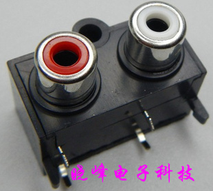 rca音频插座av2-14a密封插座，两孔适合漫步者r201t06t08t12插座