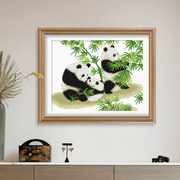 十字绣动物熊猫中国风系列动物图案手工客厅卧室2024线绣小件