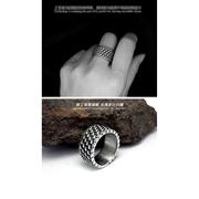日韩男士潮人个性钛钢戒指复古霸气单身食指十字高级感朋克指环