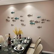 陶瓷墙壁挂饰荷叶墙饰玄关壁饰创意背景墙上挂件客厅墙面装饰品鱼