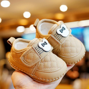 秋冬季婴儿鞋子0-1岁软底学步鞋女宝宝棉鞋6-12个月不掉跟公主鞋