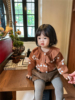 韩国童装春季女童针织开衫洋气樱桃印花毛衣外套宝宝甜美小外搭