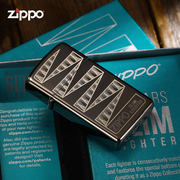 zippo打火机正版，黑冰棱镜65周年纪念纤巧窄机限量版收藏