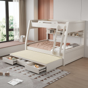 儿童上下床双层床小户型，约高低床上下铺，木床两层子母床拖床