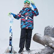 儿童滑雪服套装男女童童冬加厚防水冲锋衣，东北雪乡滑雪装备