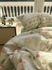 小清新少女心草莓，小兔纯棉床上四件套，1.5m1.8米全棉被套床单宿舍