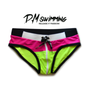 D.M男泳裤 低腰性感三角裤拼色时尚潮沙滩泳池网红派对欧美个性潮