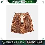 香港直邮潮奢 ULLA JOHNSON 女士Bijou 豹纹短裤