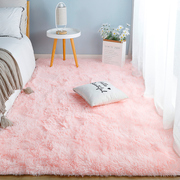 粉色地毯卧室少女床边毯ins风长毛毛毯地垫房间满铺床前拍照毯子