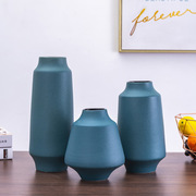 北欧风莫兰迪色陶瓷花瓶，创意干花花，器轻奢软装瓷器摆件工艺品
