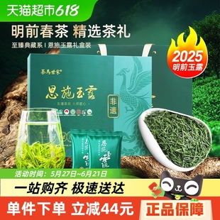 茶马世家恩施玉露绿茶2025新茶明前冷泡恩施硒茶蒸青送礼200g礼盒