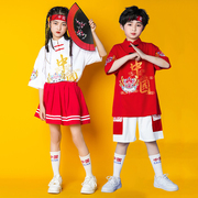春季儿童啦啦队演出服中国风拉拉队操小学生运动会开幕式表演服装