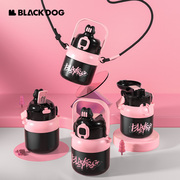 BLACKDOG黑狗保温杯女高颜值吸管杯不锈钢大容量便携可爱水杯杯子