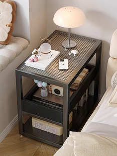 床头柜替代品小型沙发边几夹缝，收纳柜子简易小茶几卧室床头置物架