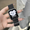 乐诺适用于iwatch8苹果手表s7表带米兰尼斯applewatch7654代se手表带s8搭扣金属不锈钢watchs6夏季透气