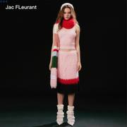 Jac FLeurant 23秋冬款圣诞胶囊系列彩色条纹半裙