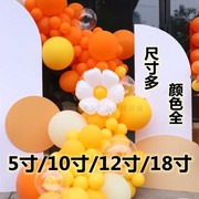 5101218寸圆球气球，橙色马卡龙(马卡龙)桔色柠檬黄幼儿园超市装饰气球