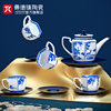 景德镇陶瓷青花茶壶泡茶专用茶杯套装壶承杯托家用功夫茶具