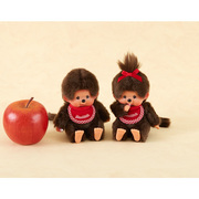 日本正版蒙奇奇 monchhichi 萌趣趣 基本款SS号围兜男孩女孩 坐姿