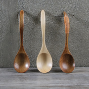 木质餐具缠线天然原木勺子，创意刻字小木勺，食用汤勺饭勺儿童勺