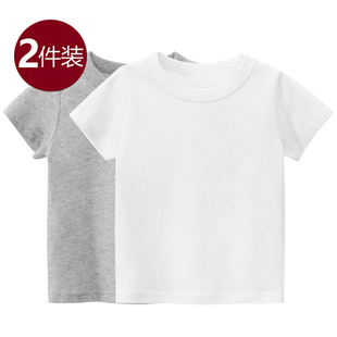 日本良品童装男女童短袖，t恤儿童夏中小童纯色，打底基本款无印上衣