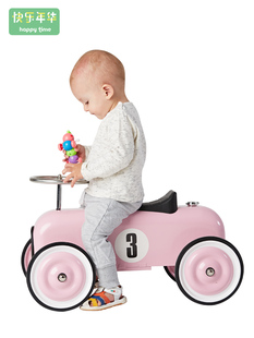 ins北欧波比车经典儿童铁皮车四轮滑行车亲子餐厅玩具车拍照道具