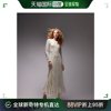 香港直邮潮奢 Topshop 女士 长款珠片米白色连衣裙