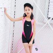 儿童泳衣女童连体宝宝中大童，温泉专业训练2023年防晒12岁泳装