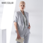 白领通勤职业收腰薄款小西装，外套短袖气质西服女上衣masha22-603