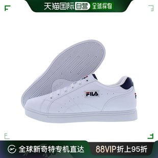 美国直邮Fila男款运动鞋白色数字印花设计简约气质时尚舒适防滑