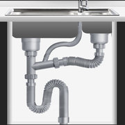 厨房洗菜盆下水管道水槽下水器，双槽洗碗池水池排水管，套装漏塞配件