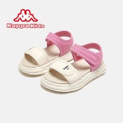 kappa卡帕童鞋，夏季儿童运动凉鞋女童软底，防滑公主露趾沙滩鞋