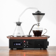 闹钟全自动咖啡机滴漏美式咖啡壶泡茶机配手机充电茶台