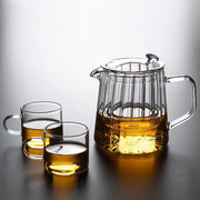日式耐高温玻璃花瓣壶带过滤泡茶壶大容量茶水分离煮茶壶花草茶壶