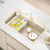 日本司野n2奶油厨房，洗菜盆水槽大单槽，家用不锈钢洗碗槽台下洗菜池