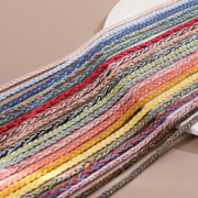 波西米亚彩色麻花编织棉线绳子辅料，diy手工饰品手链耳环配件材料