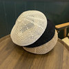 夏季薄款洞洞透气贝雷帽，女文艺休闲画家，帽学生可爱棉麻针织蓓蕾帽