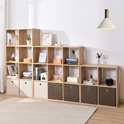 落地置物架自由组合木质格子，储物柜抽屉式整理收纳柜，客厅书柜书架