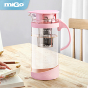 migo玻璃冷水壶茶水分离家用冷水壶耐高温大容量养生壶凉白开水壶