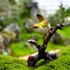 微景观小鸟摆件花园庭院盆栽假山水景造景装饰仿真翠鸟树脂工艺品