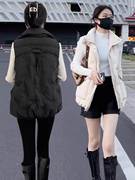 羽绒棉马甲女款秋冬季2023韩版洋气外穿背心，时尚宽松马夹外套
