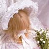 原创lolita白色蕾丝波奈特生成色bnt系带帽，bb发箍法式华丽古董