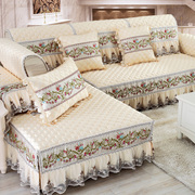 布艺沙发垫四季通用欧式皮沙发坐垫子，防滑沙发套罩全包万能盖