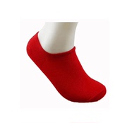 儿童红袜纯棉本命年纯红色袜子船袜夏季女童宝宝春秋大男童中筒袜