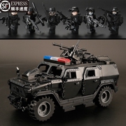 兼容乐高特种兵积木玩具益智小人悍马人仔拼装特警军事系列装甲车
