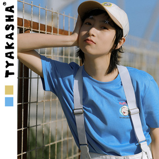 【大力水手联名】TYAKASHA塔卡沙夏季宽松短袖男女情侣T恤03 04